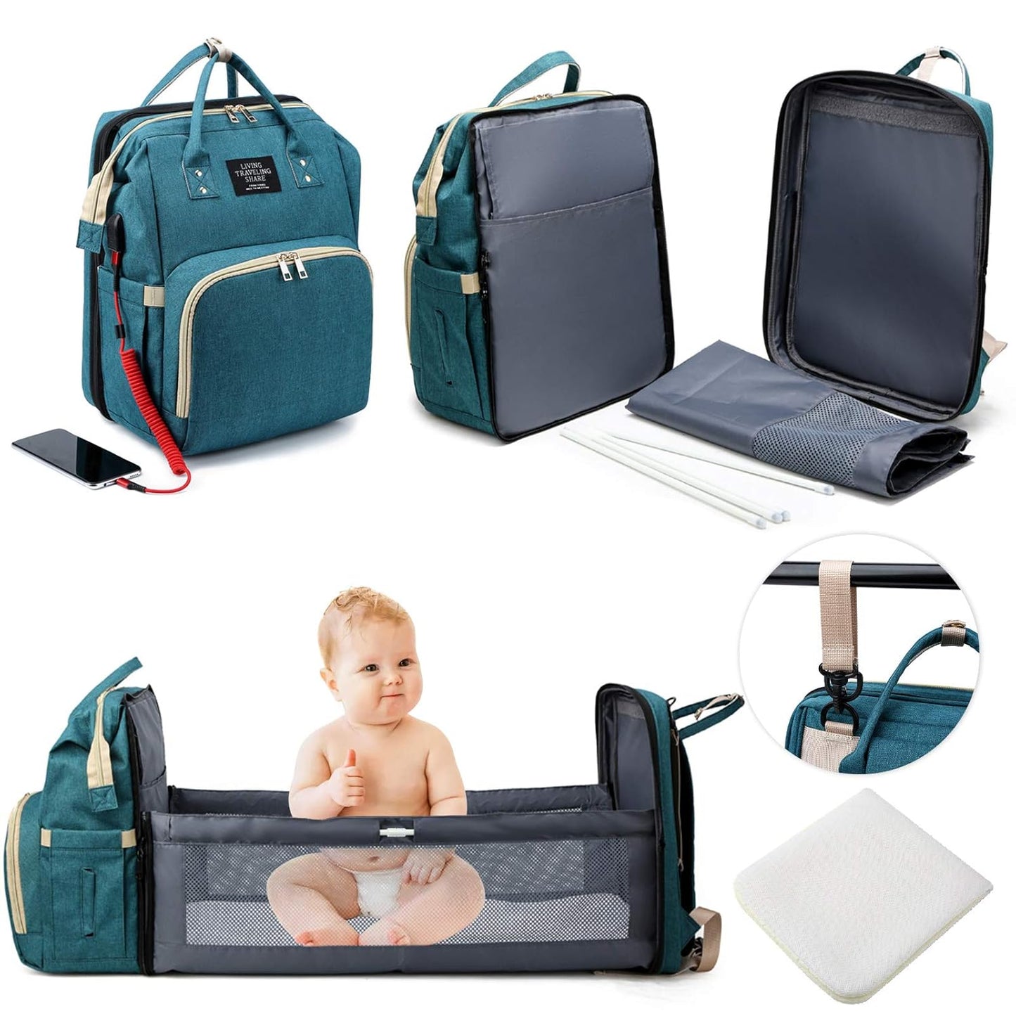 👶🏻 MOCHILA MULTIFUNCIONAL PARA BEBE + ENVÍO GRATIS