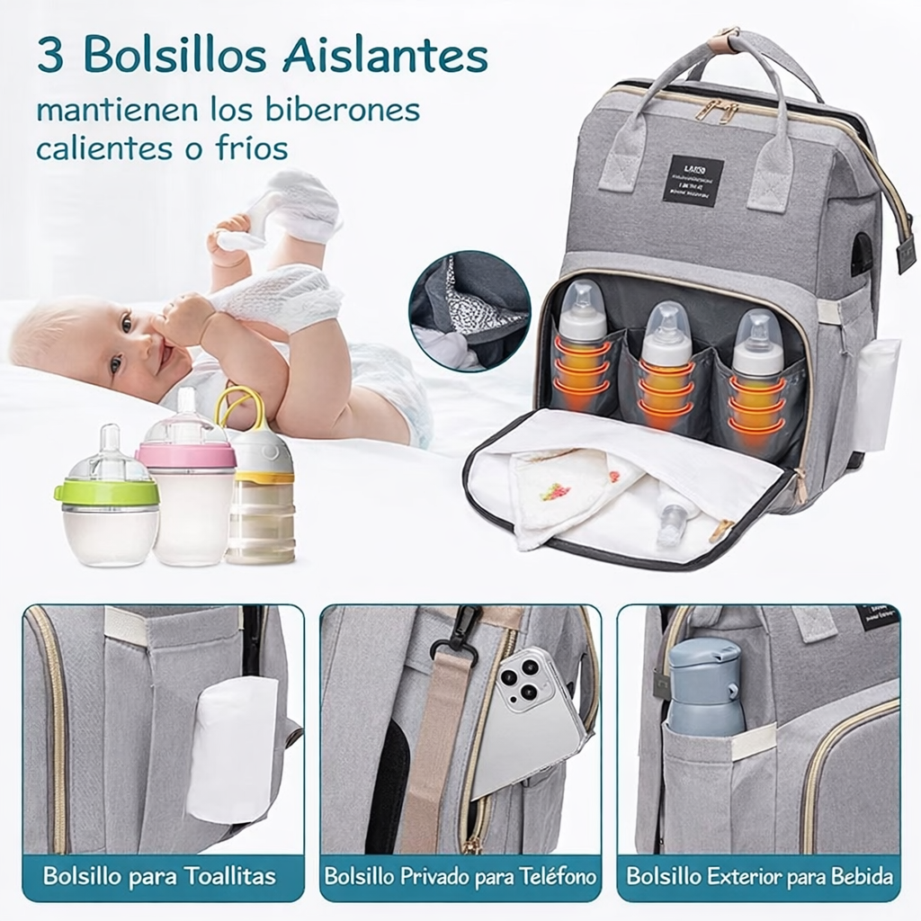👶🏻 MOCHILA MULTIFUNCIONAL PARA BEBE + ENVÍO GRATIS