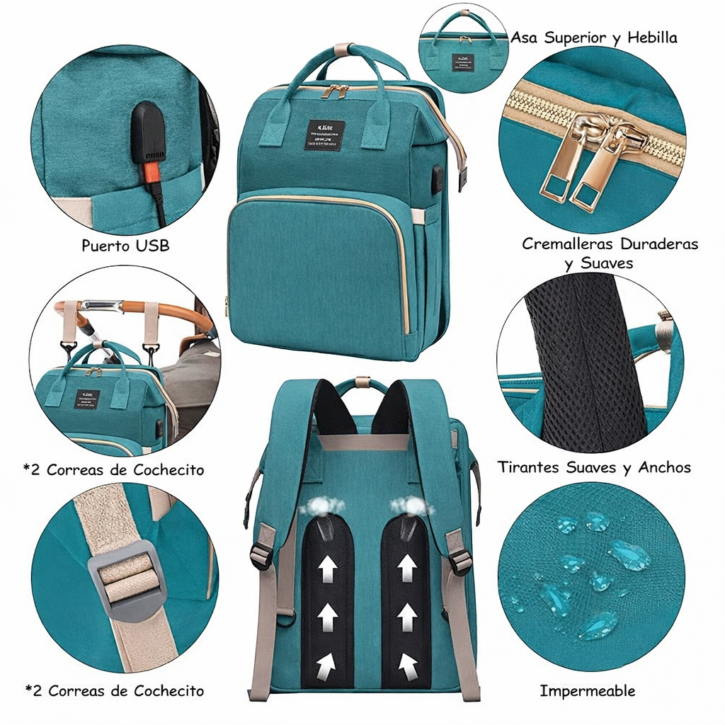 👶🏻 MOCHILA MULTIFUNCIONAL PARA BEBE + ENVÍO GRATIS